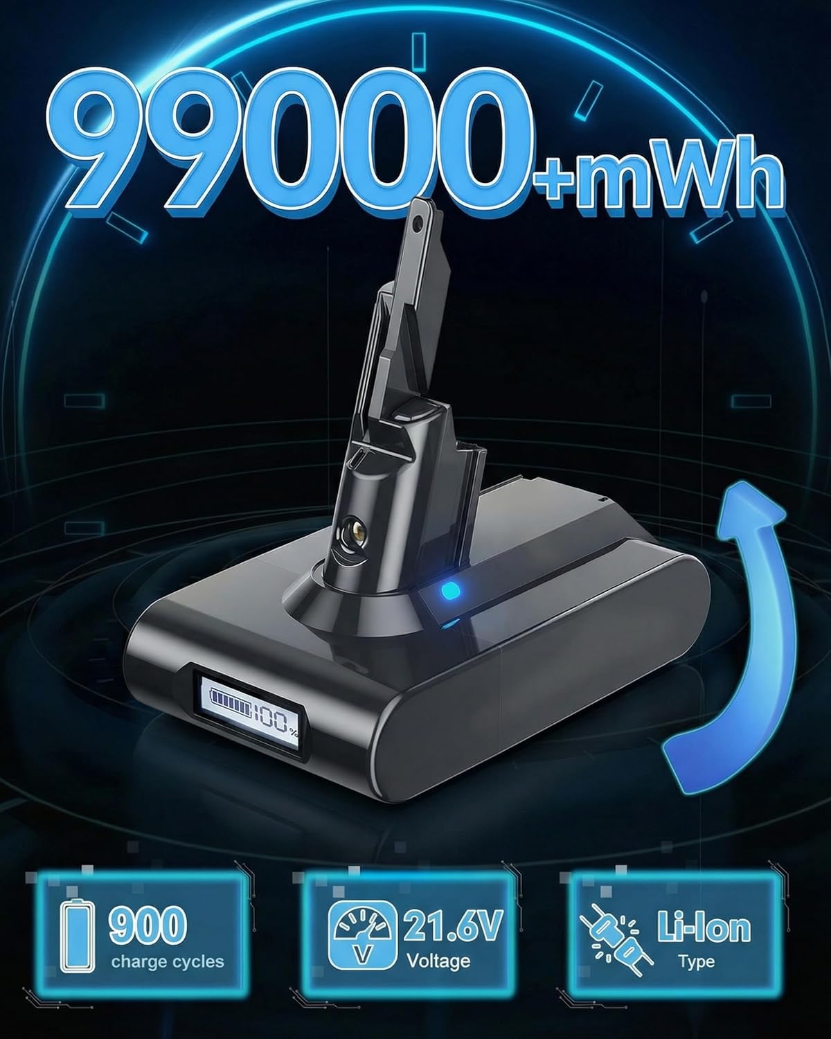 Ersatzakku für Dyson V7, Gray-v7