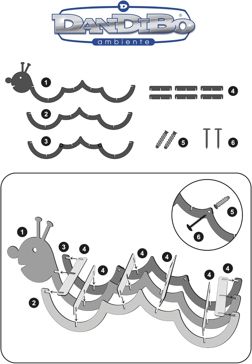 Toilettenpapierhalter Raupe