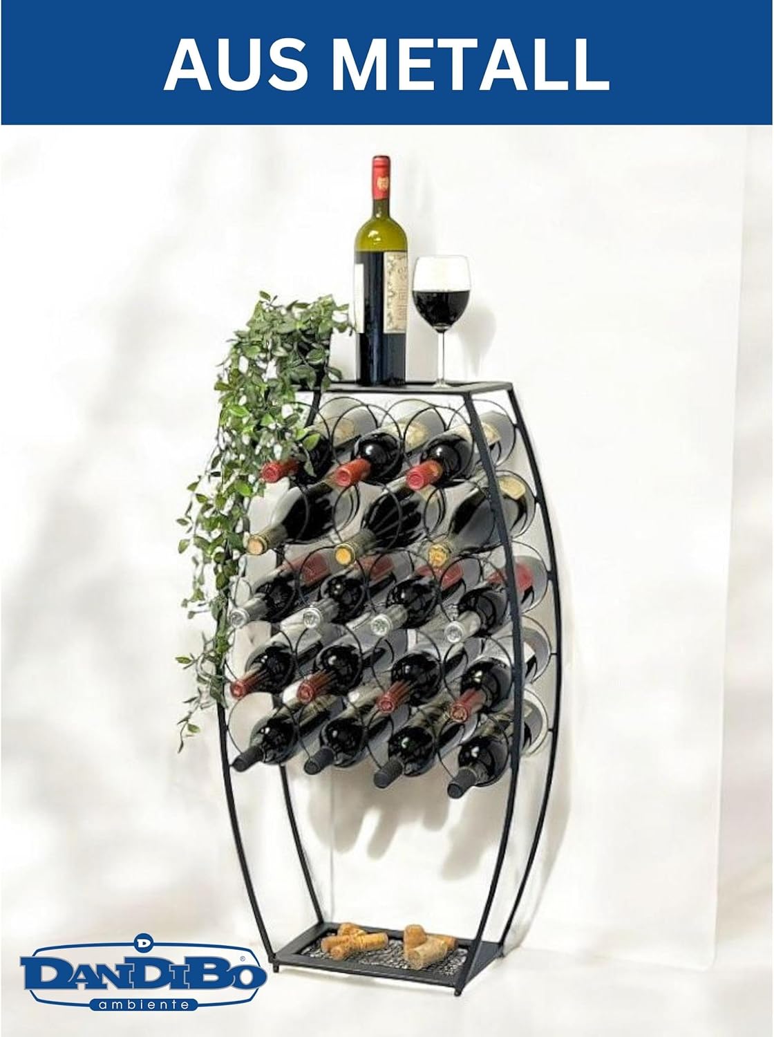 Weinregal in Fass-Optik