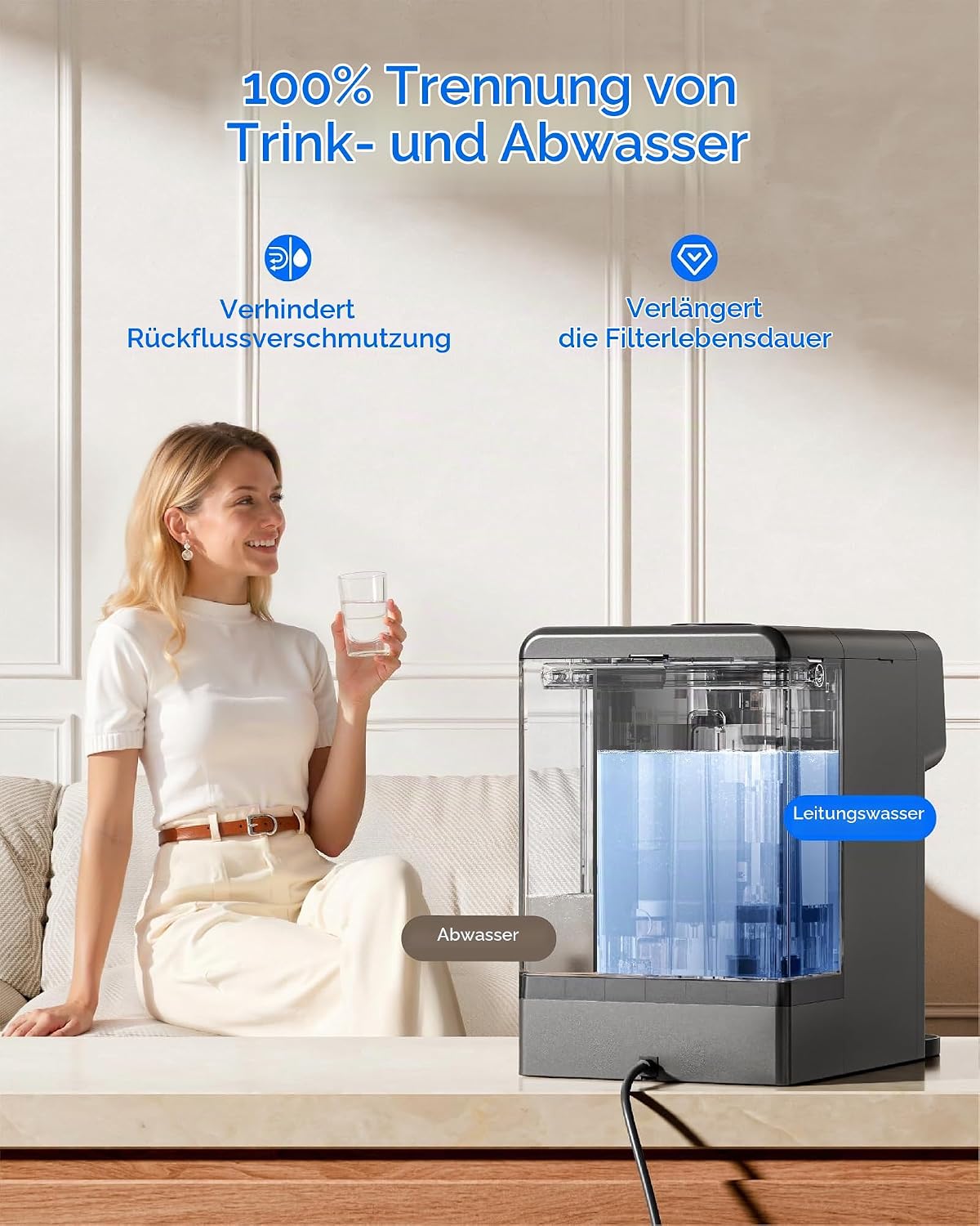 M6HG Sofort-Heisswasser Umkehrosmose-System, Grau