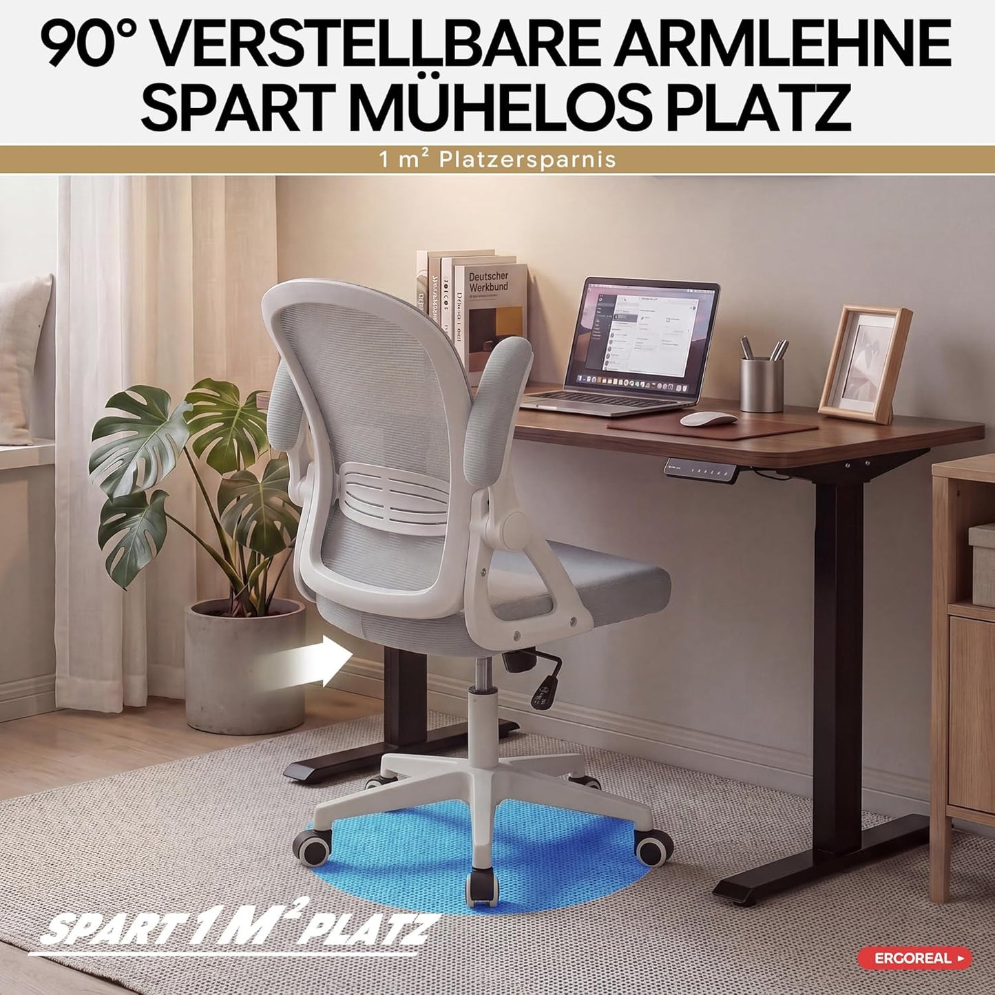 Ergonomischer Bürostuhl, Grauweiss