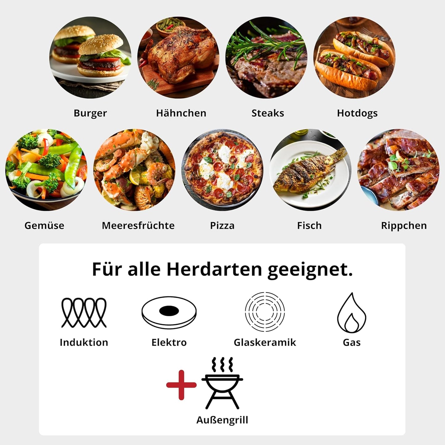 Teppanyaki Grillplatte mit Seitengriffen, 41 x 24 cm Teppanyaki mit Seitengriffen