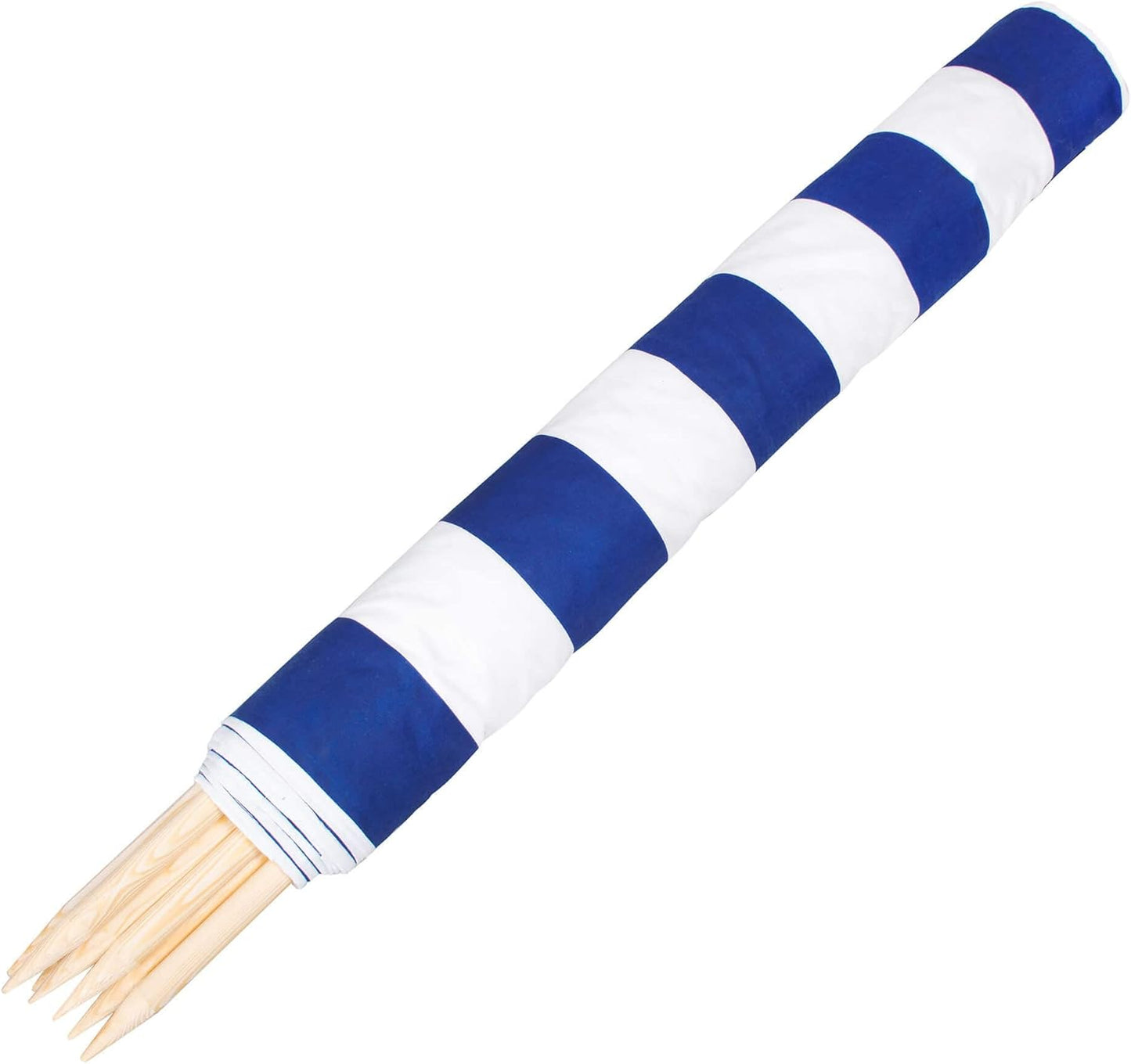 Wind- und Sichtschutz für Strand, 8 m, 8 m, weiss-dunkelblau