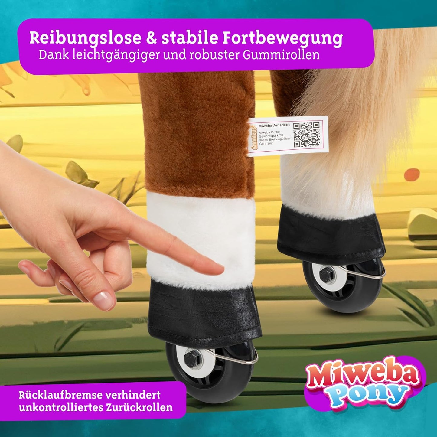 Reitpferd auf Rollen Amadeus, Small