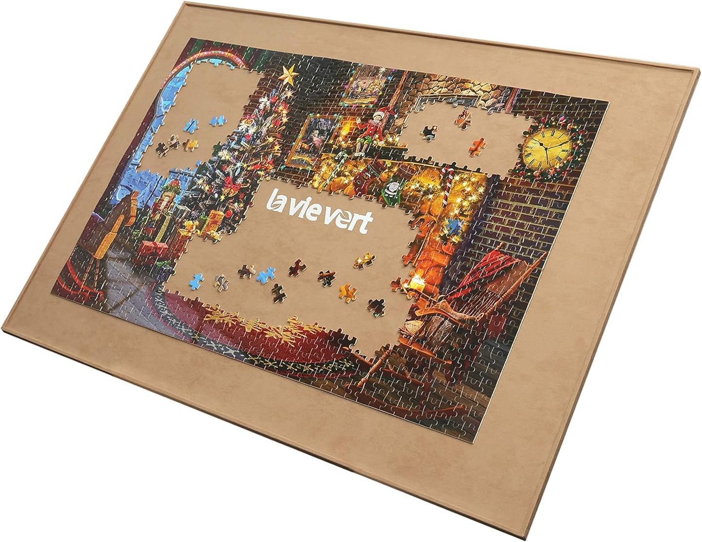 Holzpuzzlebrett für bis zu 1500 Teile, Khaki