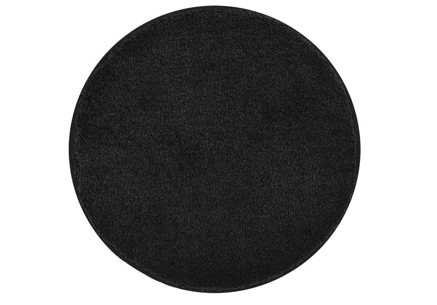 Runder Badteppich Relax, Schwarz 100 cm (Rund)