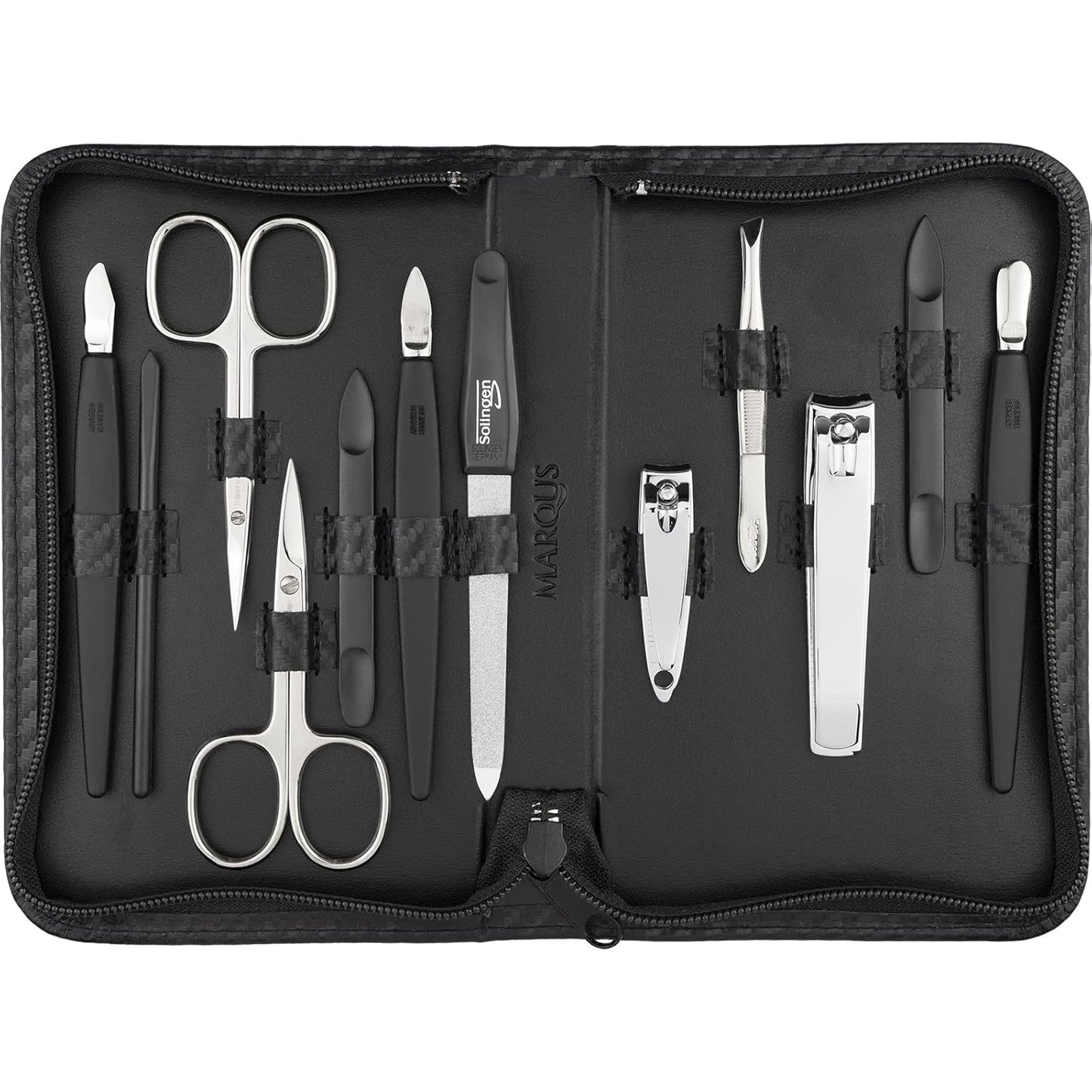 12-teiliges Maniküre- und Pediküre-Set, Carbon