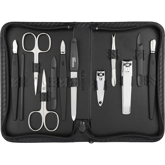 12-teiliges Maniküre- und Pediküre-Set, Carbon
