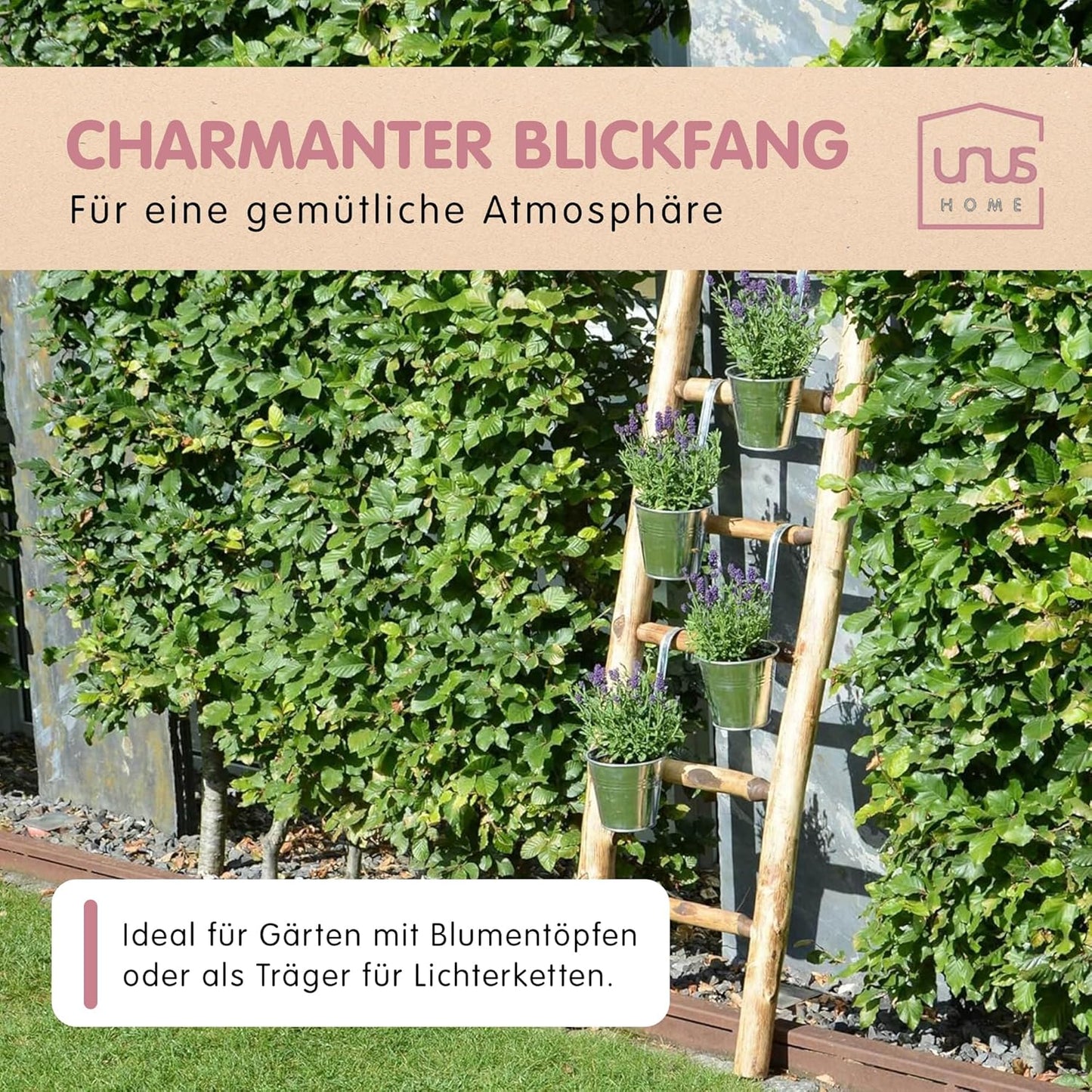 Handtuchleiter mit 6 Stufen, Old Look / 150 cm