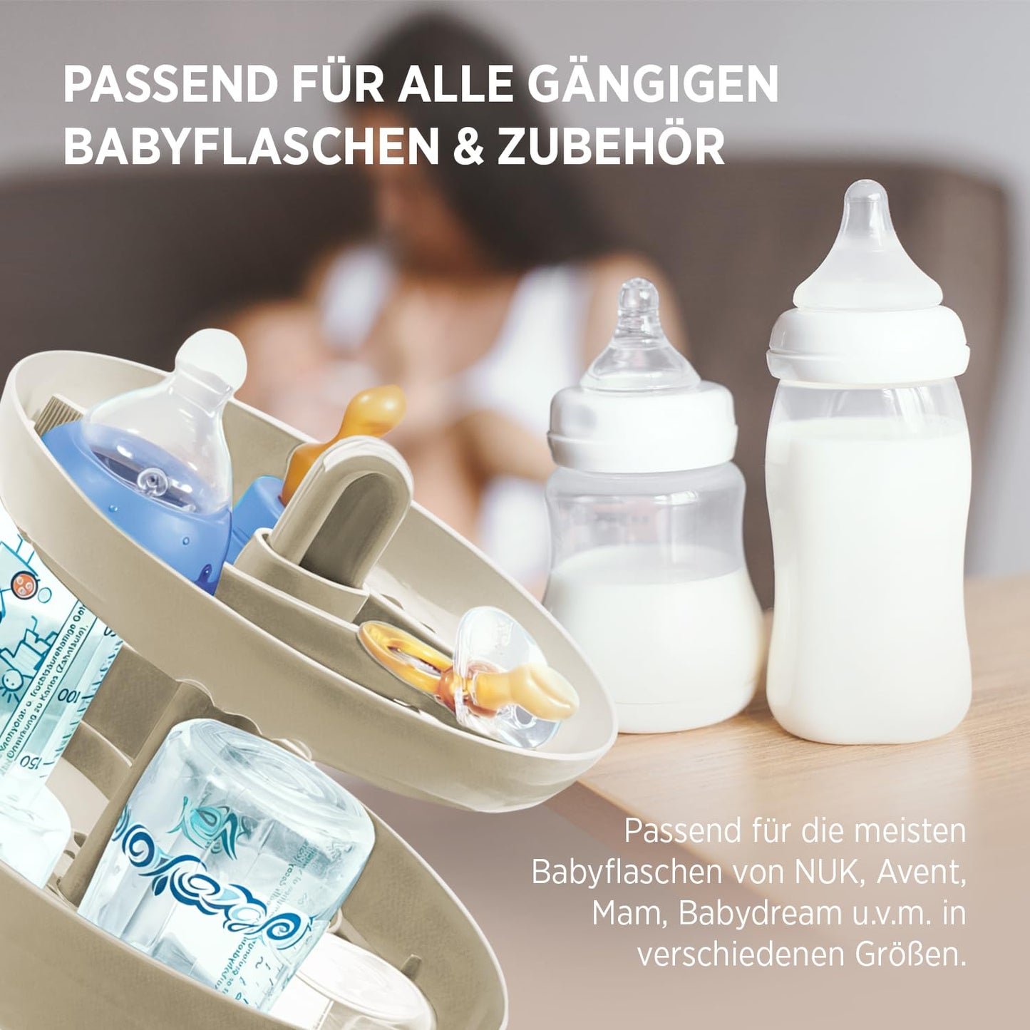 Dampfsterilisator für Babyflaschen, Beige