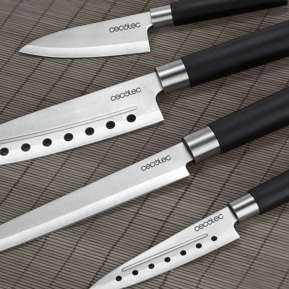 4-teiliges Santoku-Messerset, Zwart