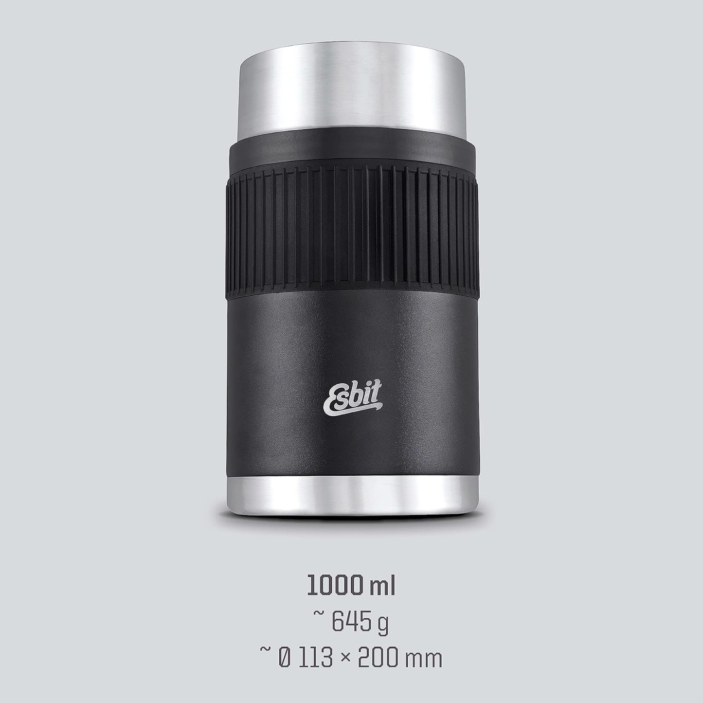 Sculptor Thermobehälter, Schwarz 1000 ml Mit Manschette