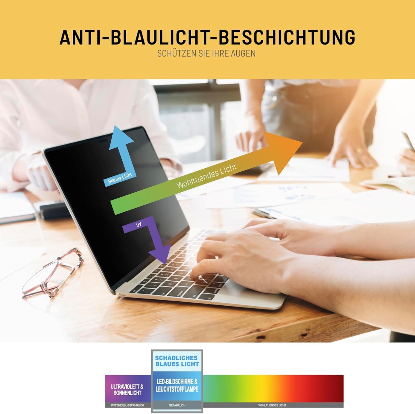 Displayschutzfolie für Apple MacBook Air 15 M2, 15.3" Zoll (MacBook Air 15 M2 2023+)