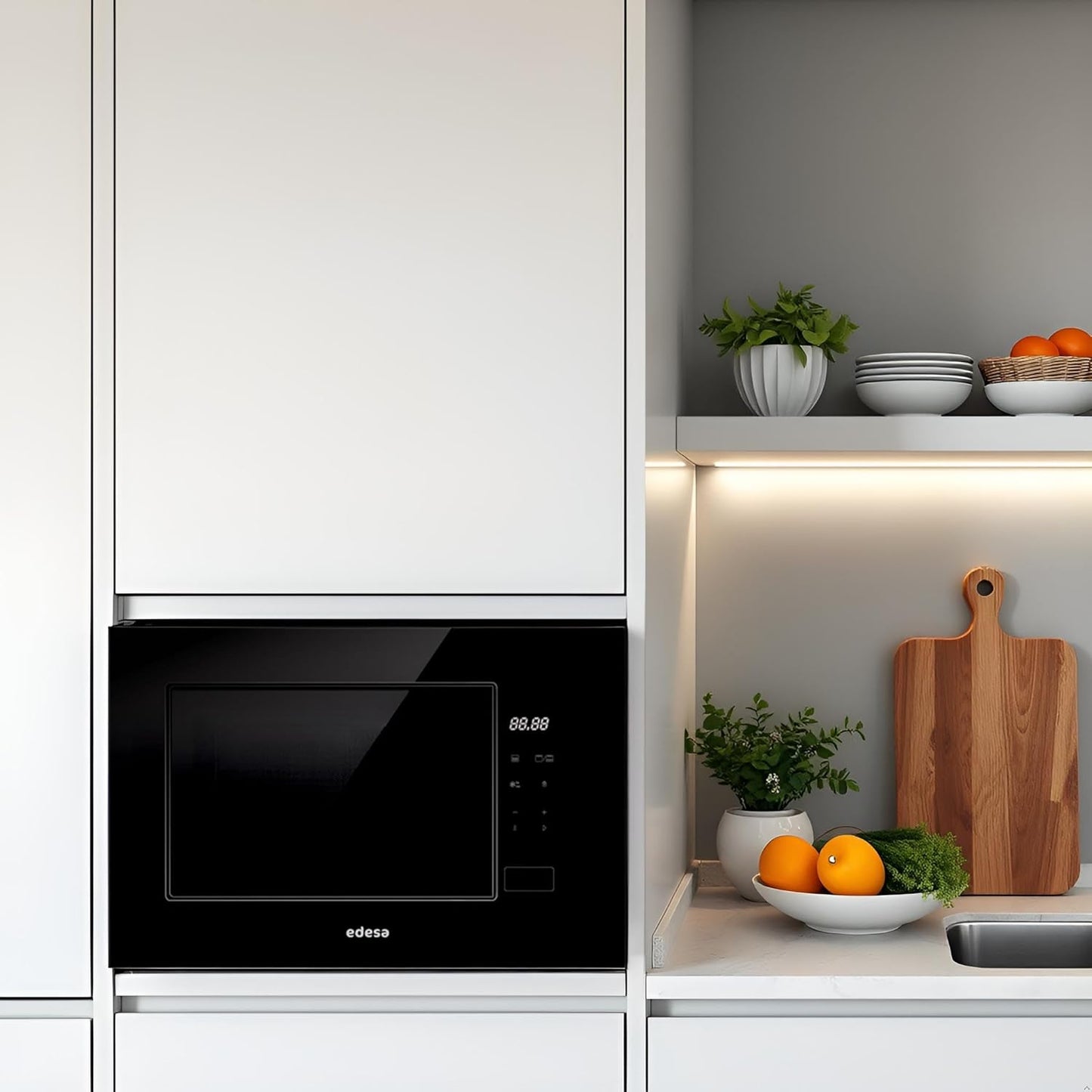 Einbau-Mikrowelle EMW-2021-IG mit Grill und Auftaufunktion