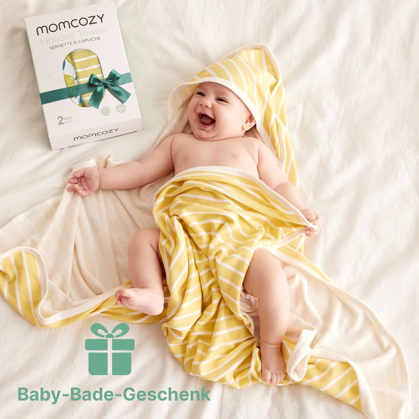 Kapuzentücher-Set für Babys, Gelb