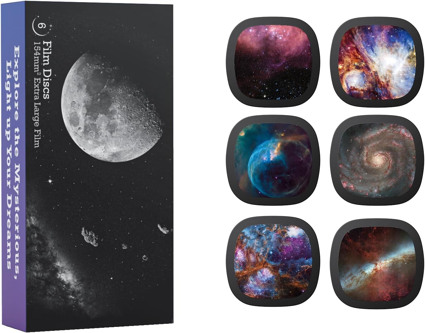 Ultra HD Discs für Heimplanetarium, 6er Set für Ainael Meteor und Galaxy Projektor, Nebula 1