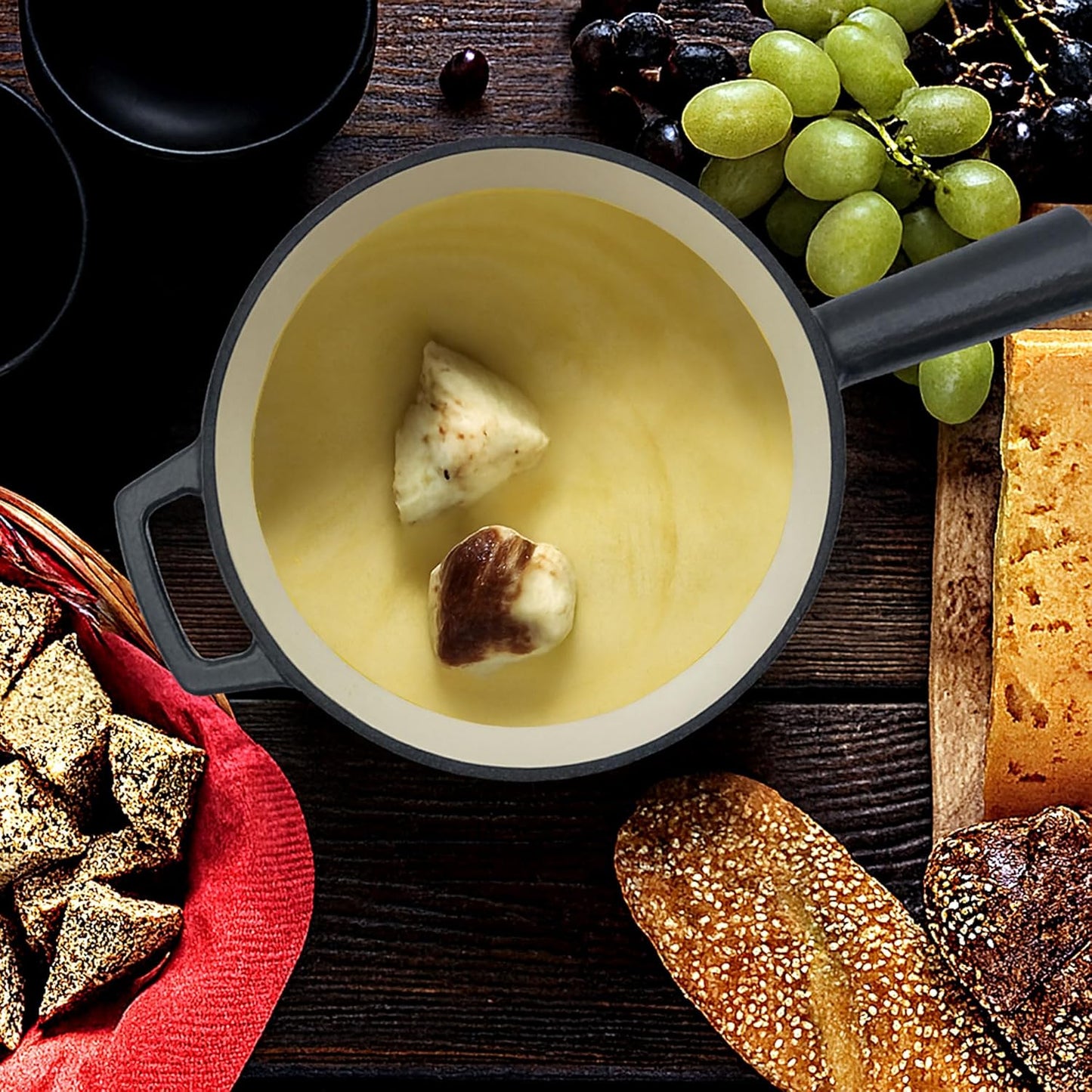 Ersatztopf für Käsefondue-Set, Dunkelgrau Ersatztopf