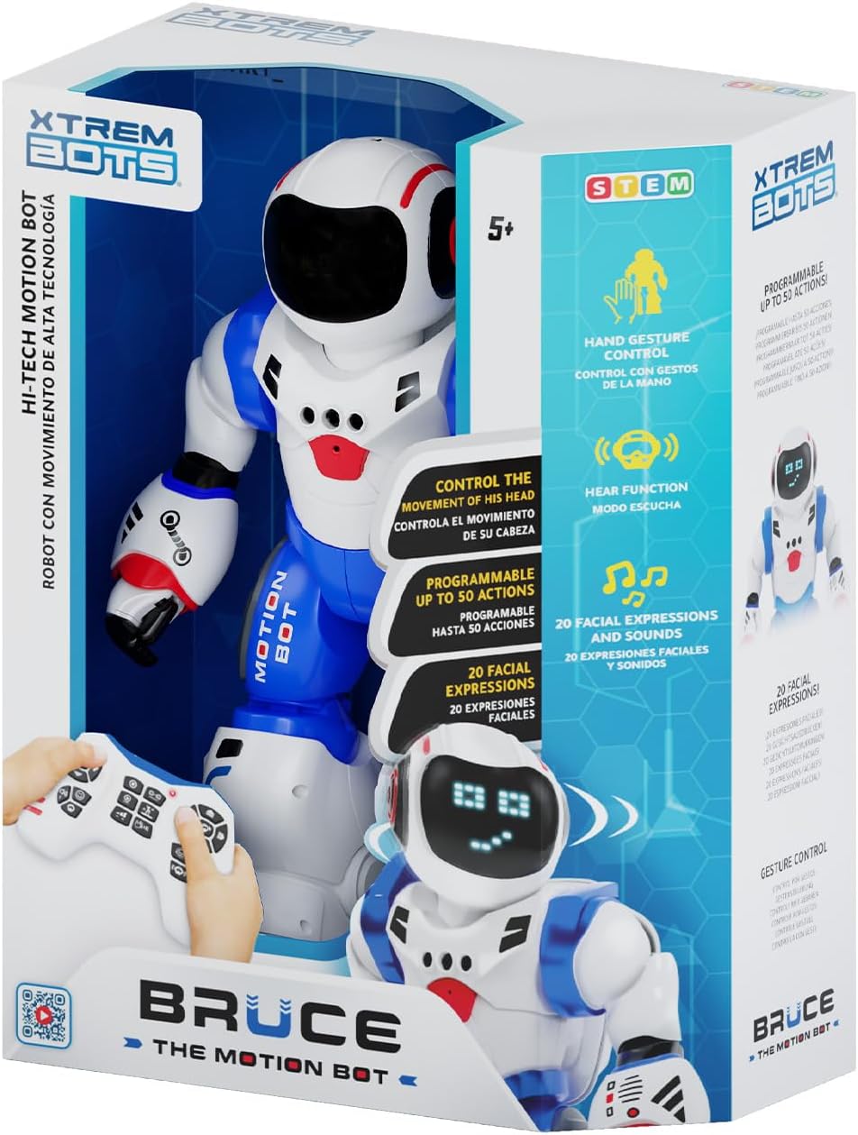 Programmierter Roboter Bruce mit 20 Gesichtsausdrücken, Bruce