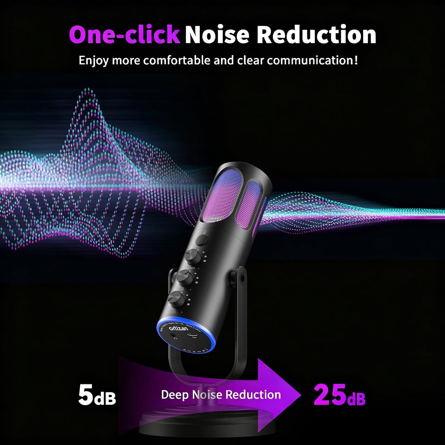 Kondensatormikrofon mit RGB & Geräuschunterdrückung