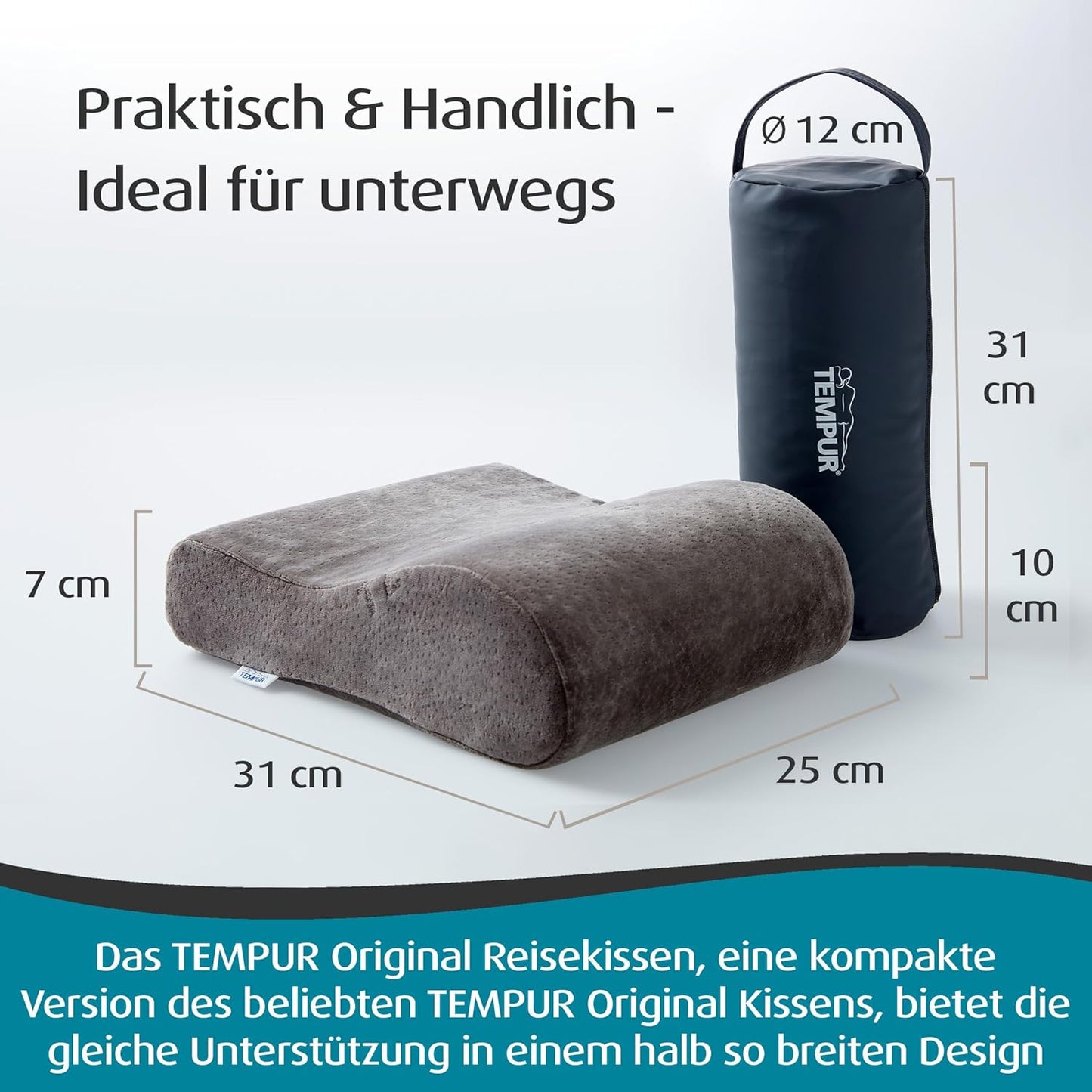 Ergonomisches Reisekissen, Anthrazit