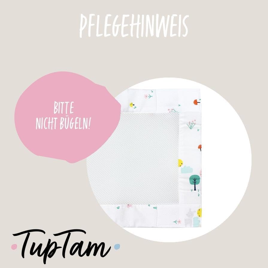 2er-Set Gitterstäbe Schutznetz 3D Mesh (2er Set) für Babybett, ca. 128 x 30 cm (für Babybett 140x70) Rentier