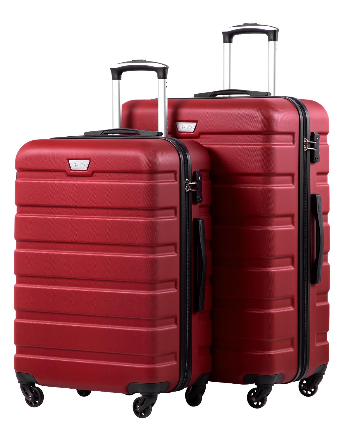 2-teiliges Kofferset, Set-2tlg(L + XL) Spinell Rot
