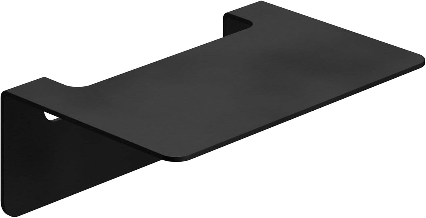 Selbstklebende Badablage, 14 cm Schwarz