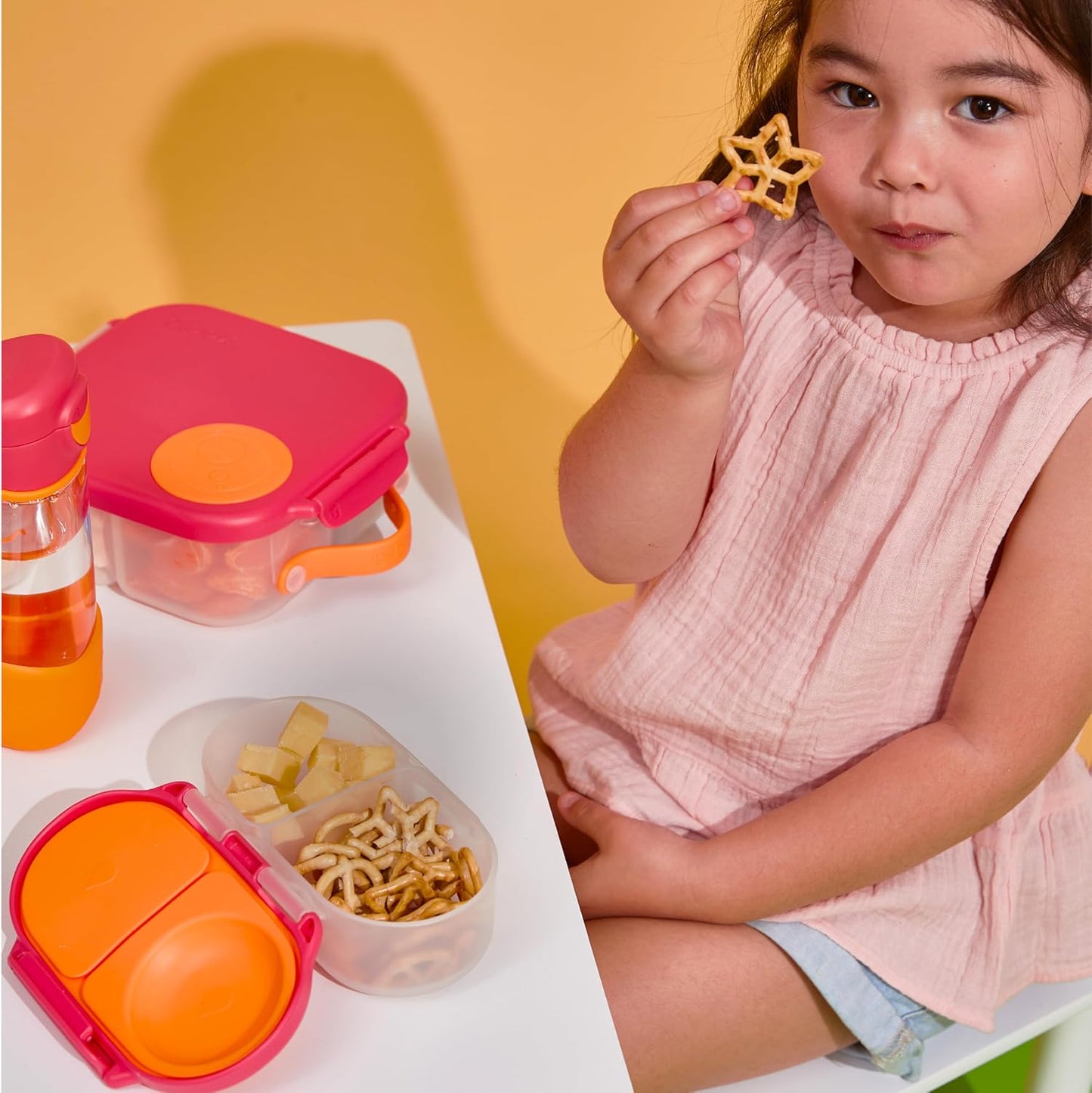Mini Brotdose für Kinder, Flamingo Fizz