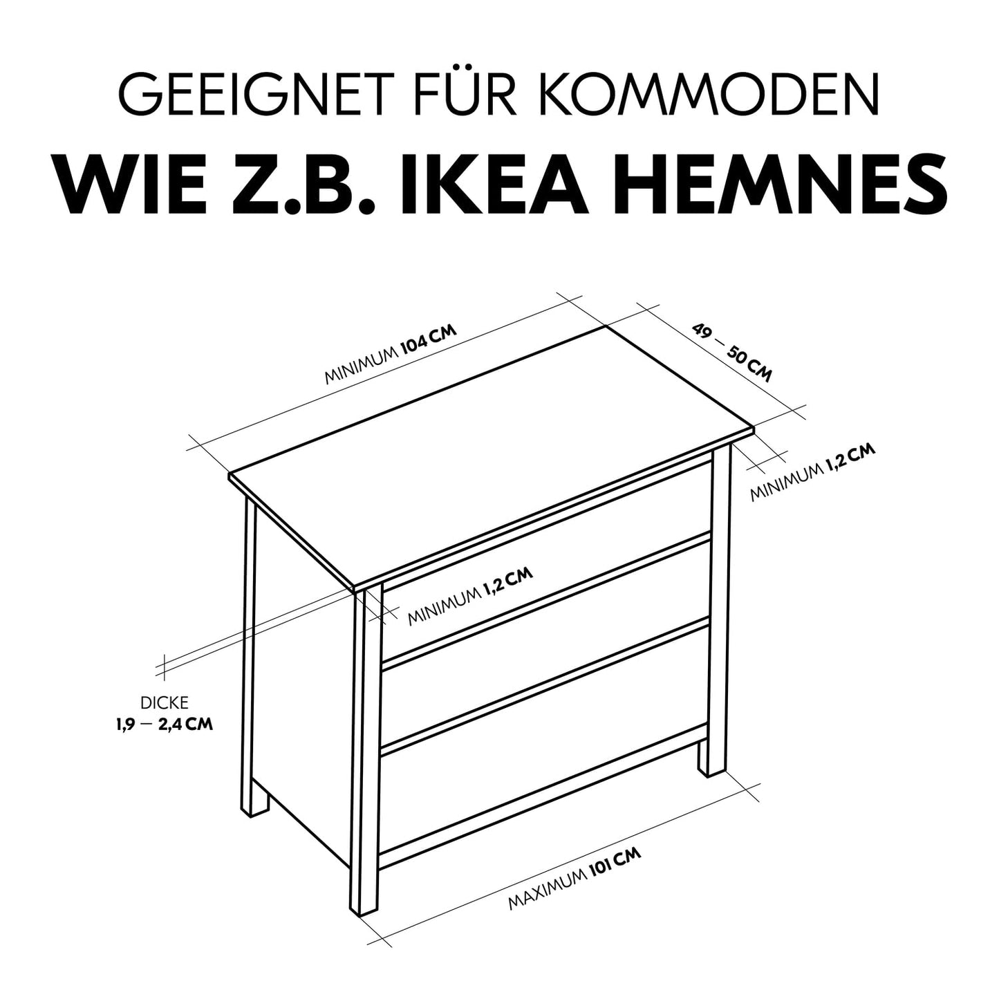 Wickeltischaufsatz Combine N Change, Wickelaufsatz, Weiss 104 x 78 x 15 cm