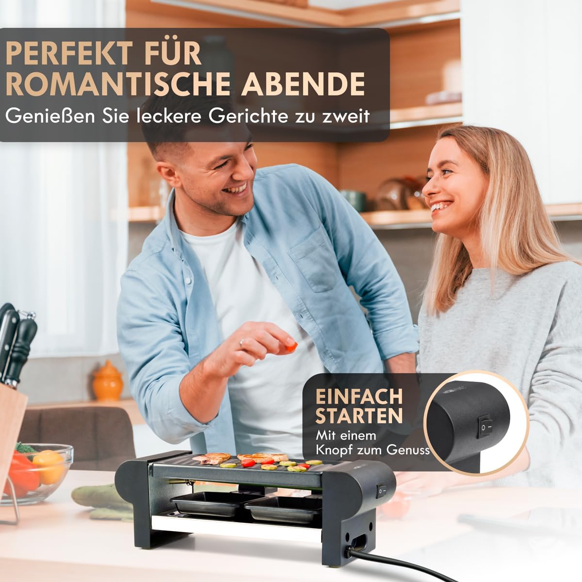 Mini-Raclette für 2 Personen