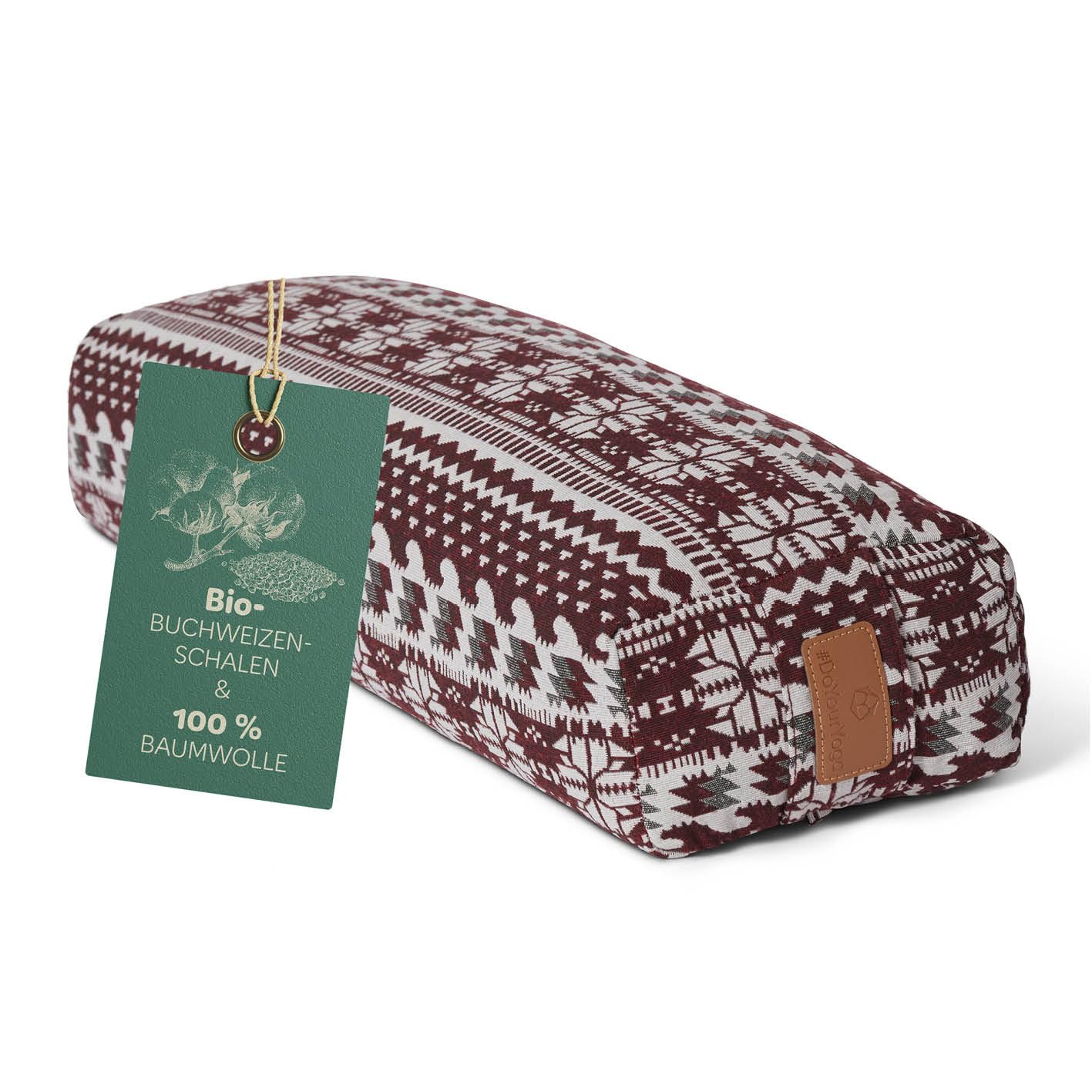 Bolster Paravati Weiss/Rot, Buchweizen Style (9)
