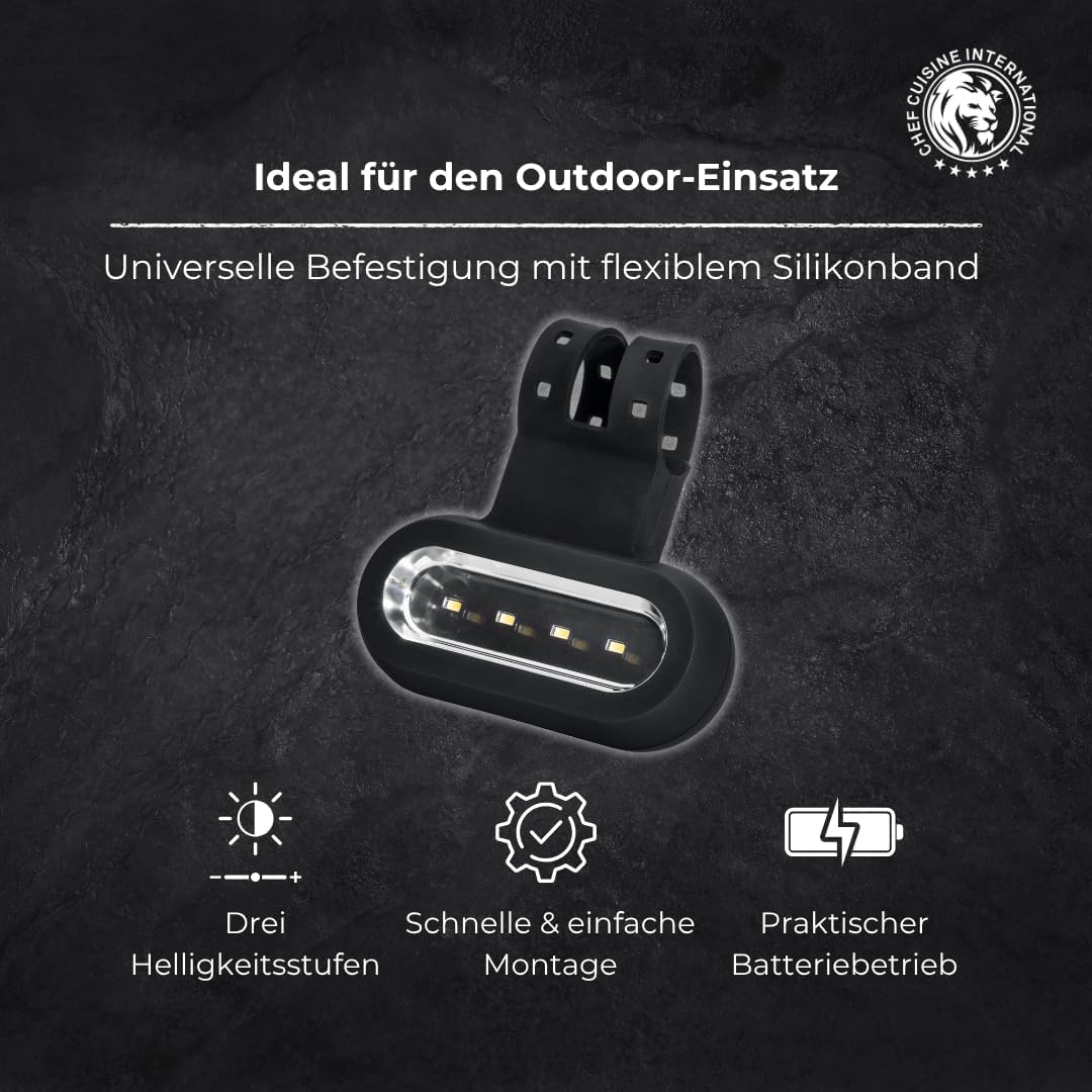 LED Grillbeleuchtung mit drei Helligkeitsstufen