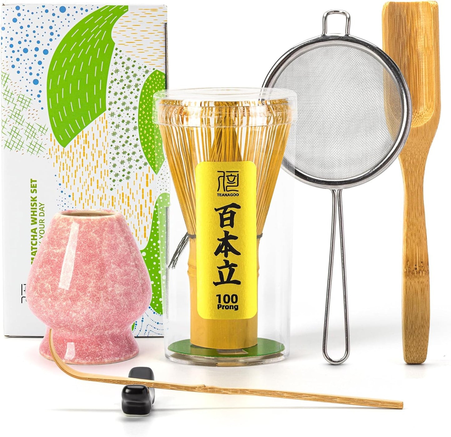 Matcha-Schneebesen-Set, Pink
