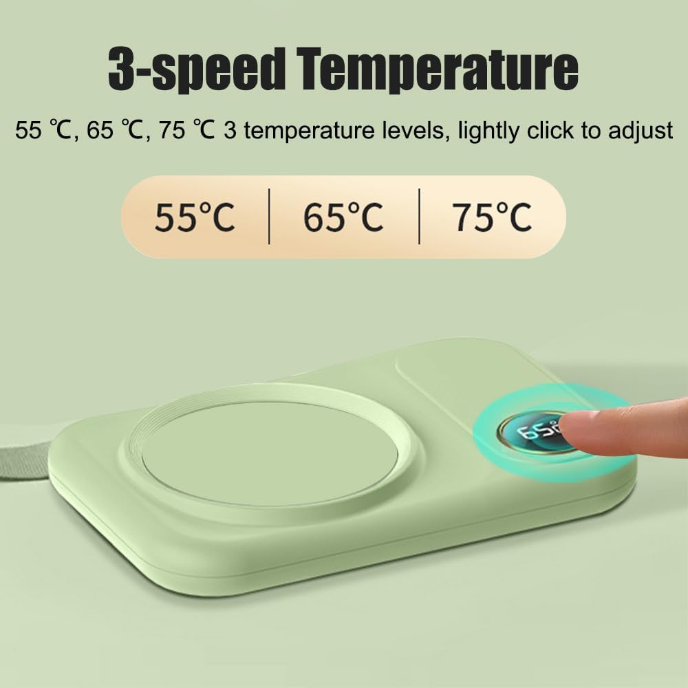 Kaffeetassenwärmer mit 3 Temperatureinstellungen, Grün