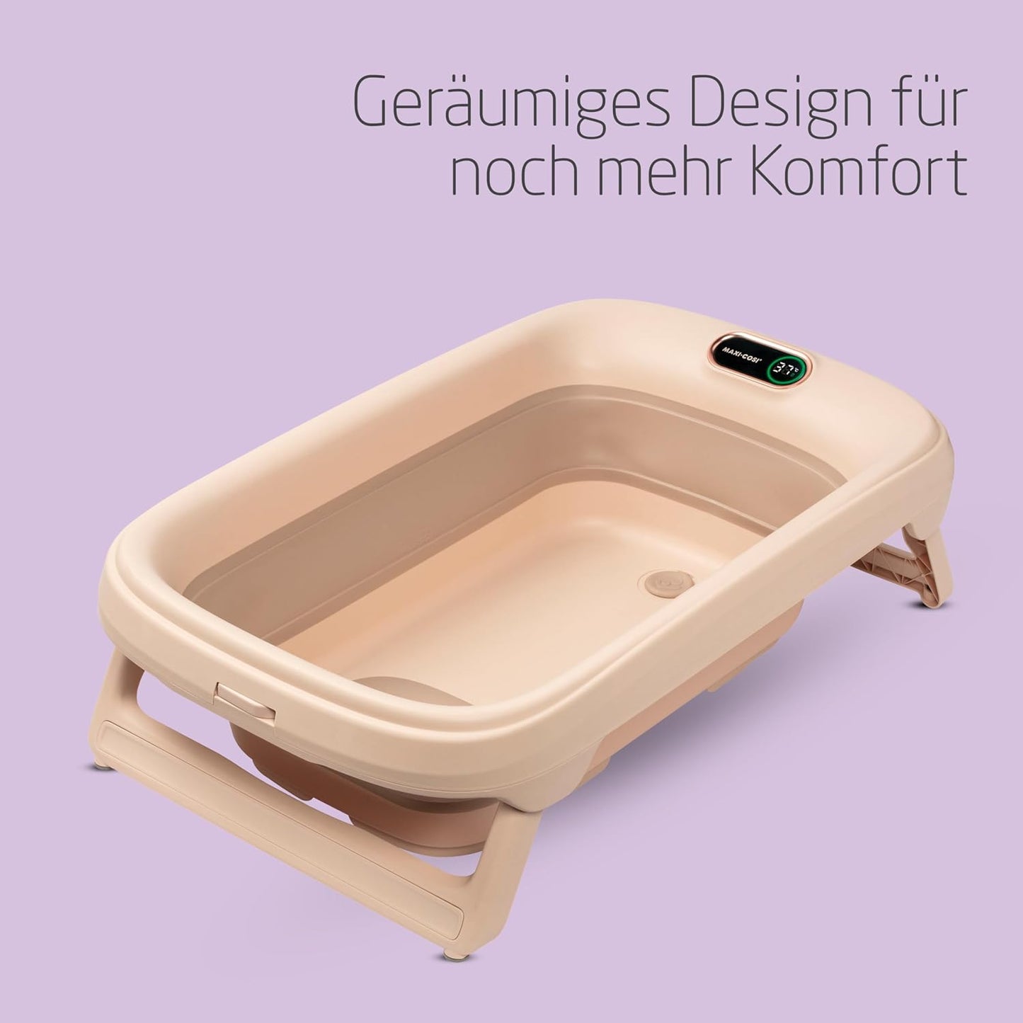Faltbare Babybadewanne mit Thermometer Indigo, Muted Terra