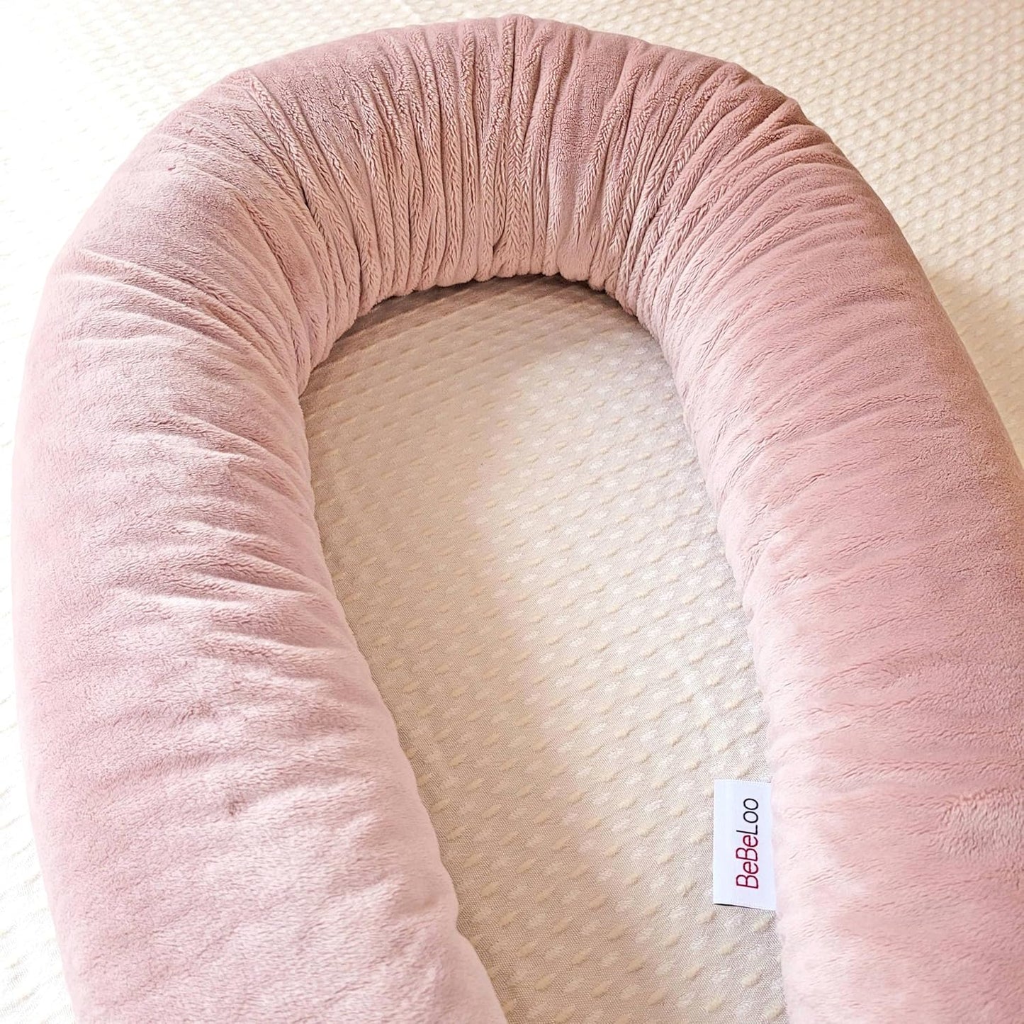 Bettschlange, 250 cm, 250 cm Pastellrosa