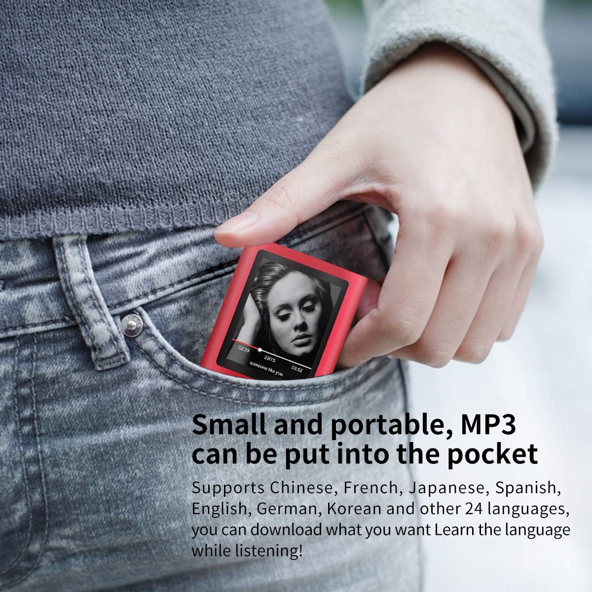 MP3 Player mit LCD-Display, Rot
