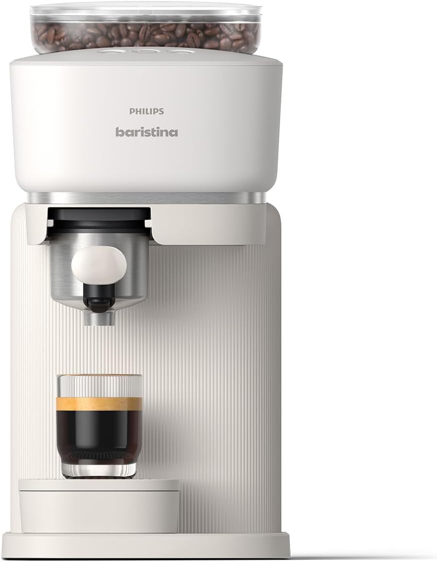 Espressomaschine Bar300/00, Naturweiß mit Weißem Siebträger