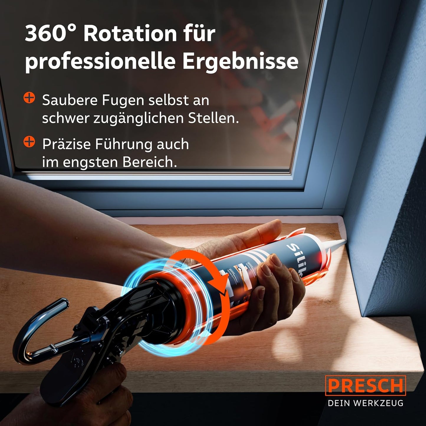 Kartuschenpresse für Silikon & Montagekleber, 26:1