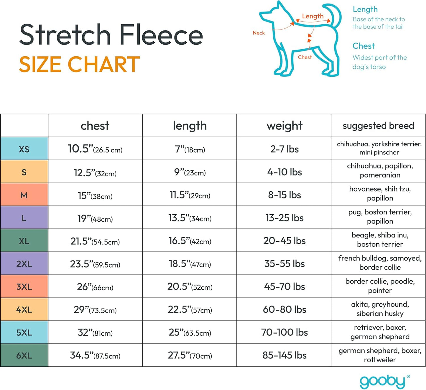 Stretch-Fleece Hundepullover, Braun 3X-Large Length (20.5")