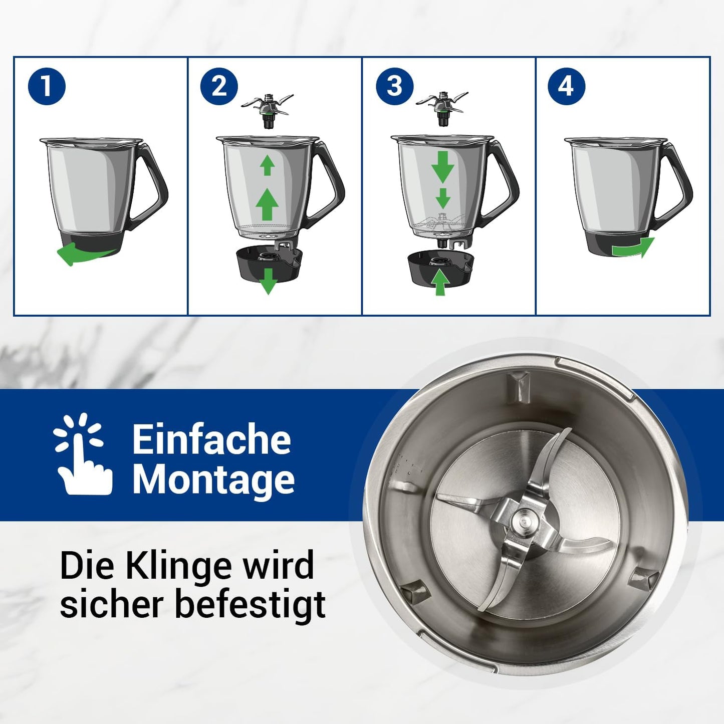 Ersatzmesser für Thermomix TM5, Messer Tm5
