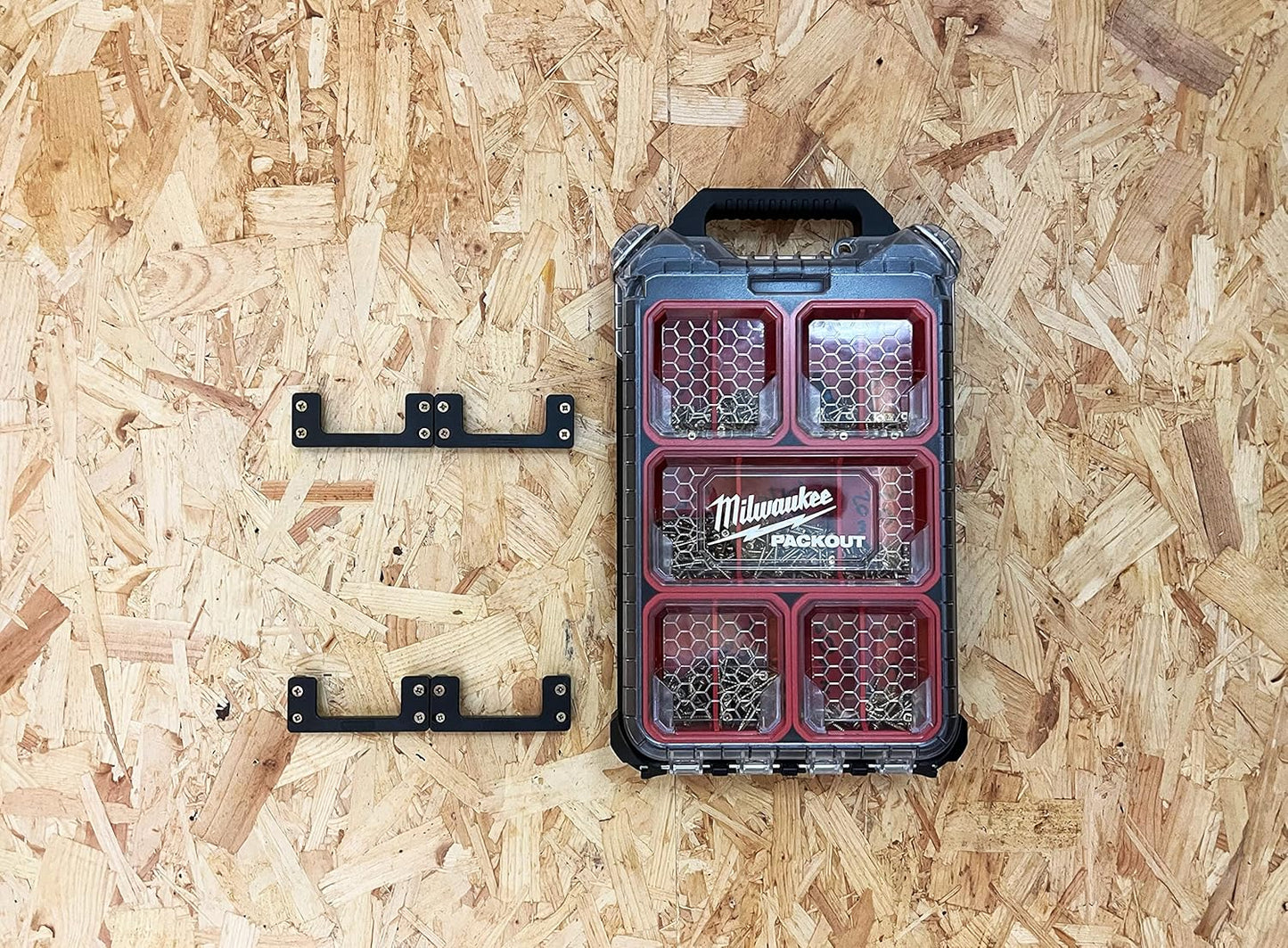 6er-Set Montageschienen, 6 Pack Schwarz