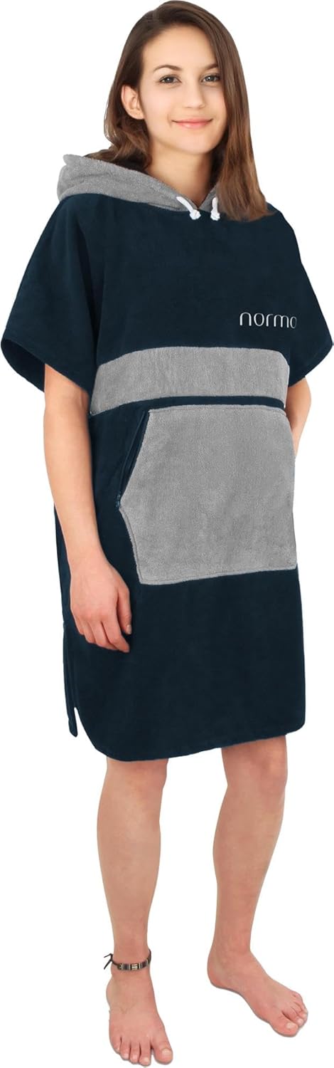 Surferponcho, Navy/Grau S-M