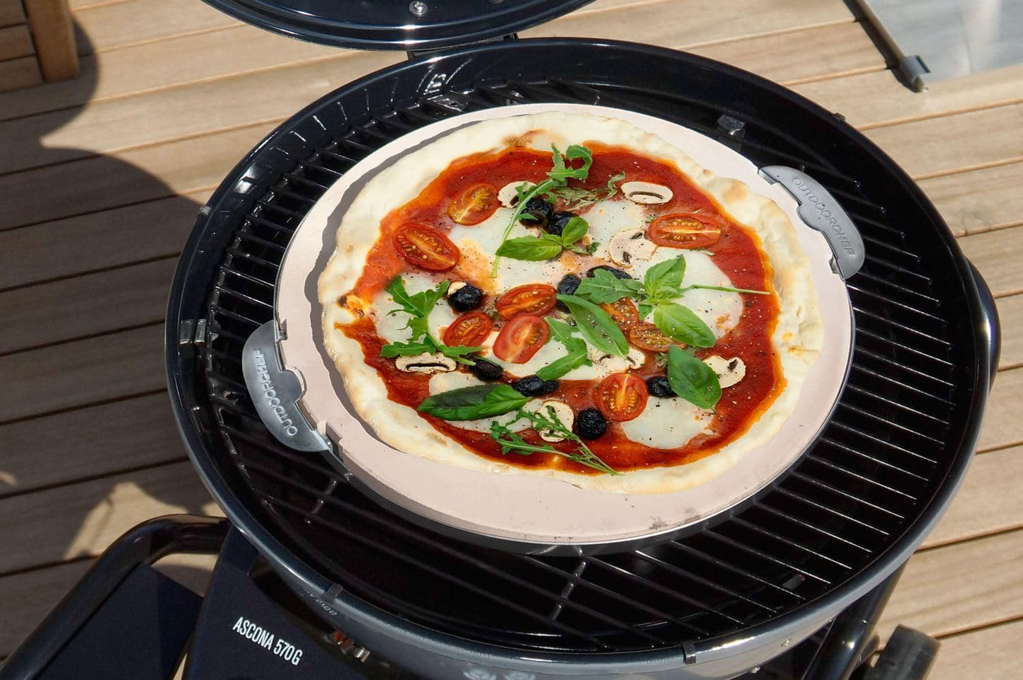 Pizzastein für Grill, 32,5 x 37,5 x 1,7 cm