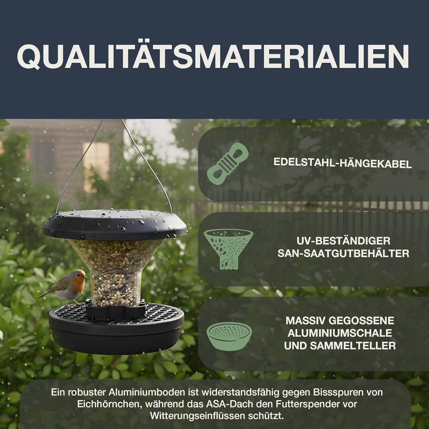 Vogelfutterhaus zum Aufhängen