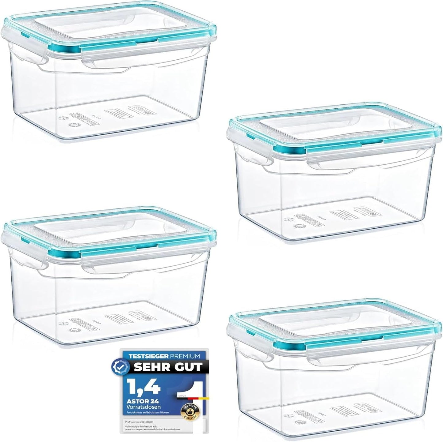 4-teiliges Frischhaltedosen-Set, 1.3 L | 4er Set