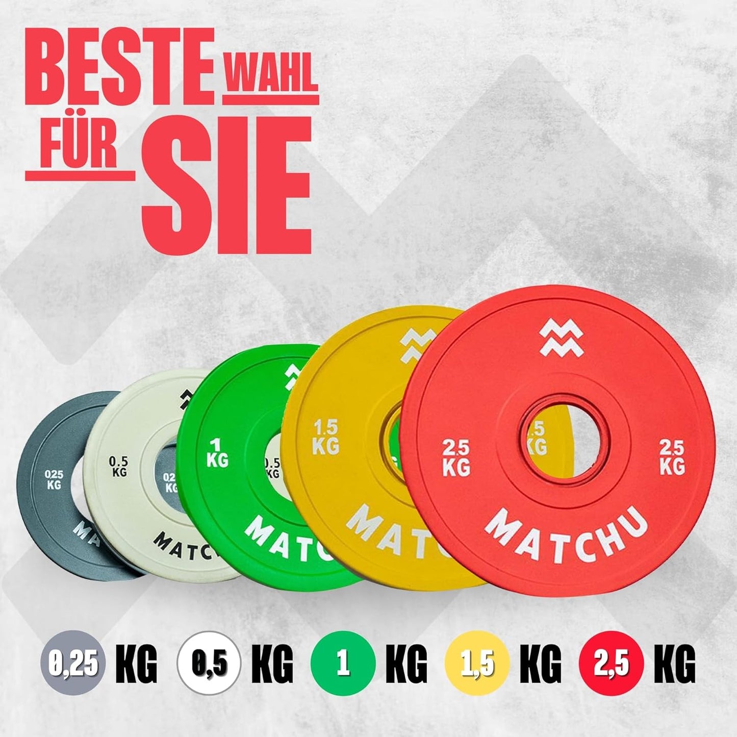 2er-Set Mini-Hantelscheiben (0,5 kg), Beige - 0,5 KG