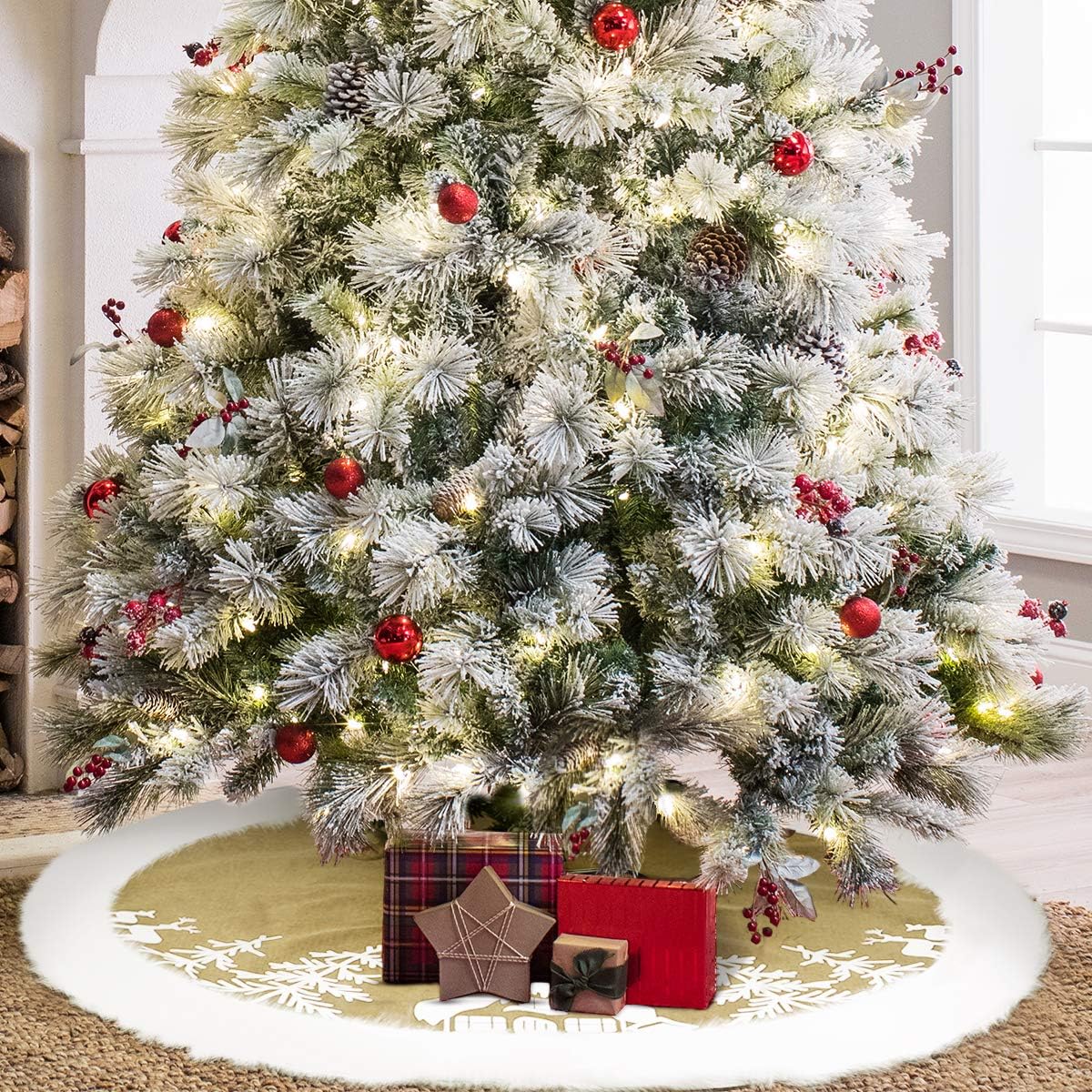Christbaumdecke, Beige