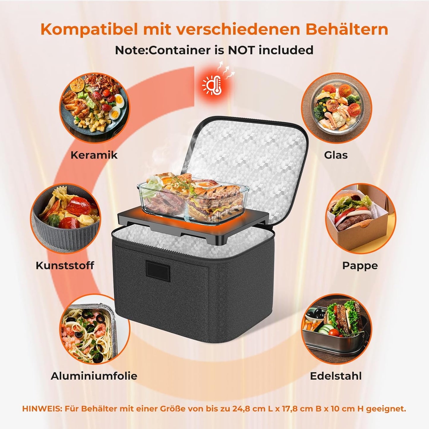 Elektrische Lunchbox, Schwarz