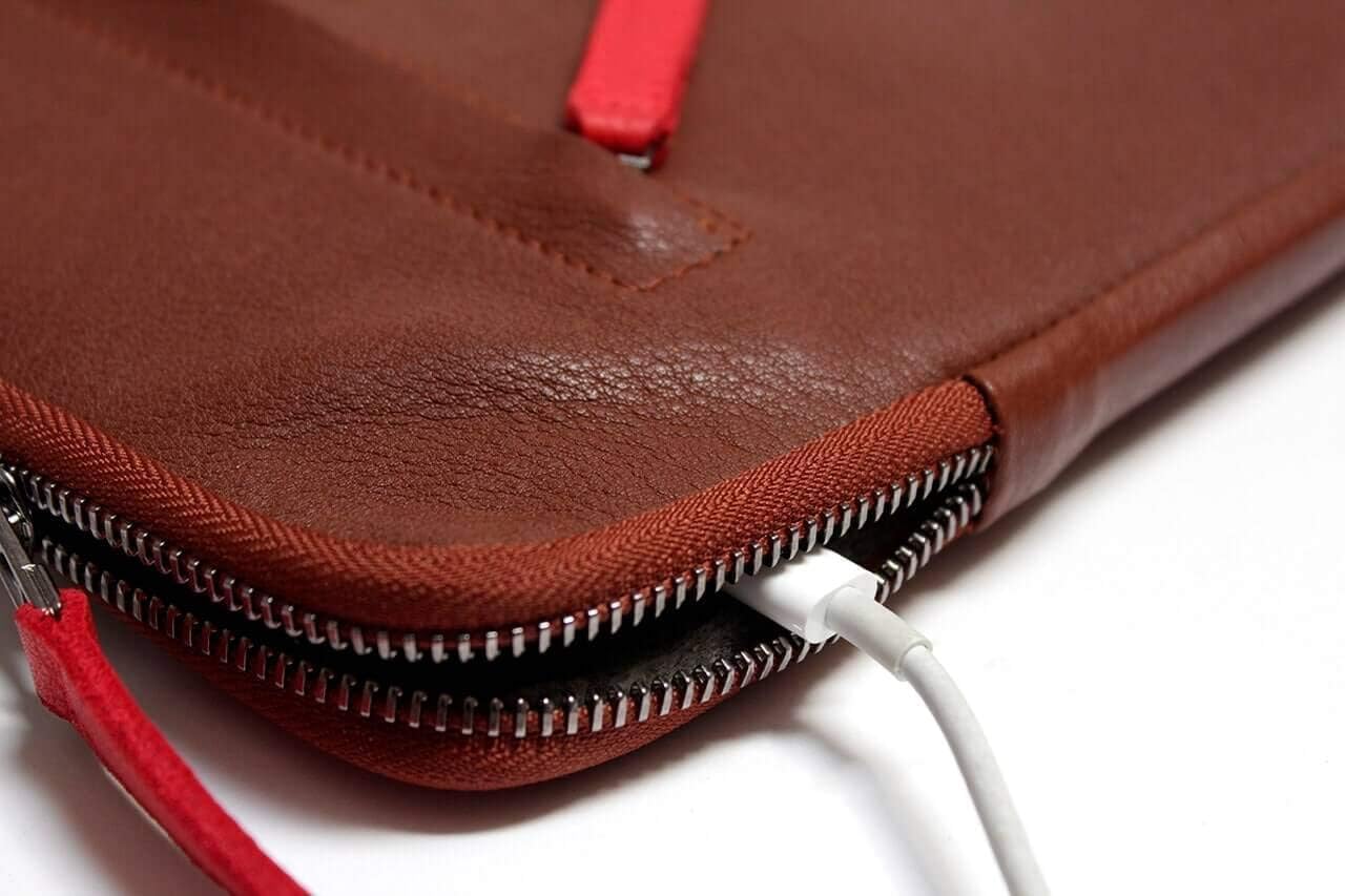 Handgefertigt Leder-Hülle, MacBook Air 15 Hellbraun